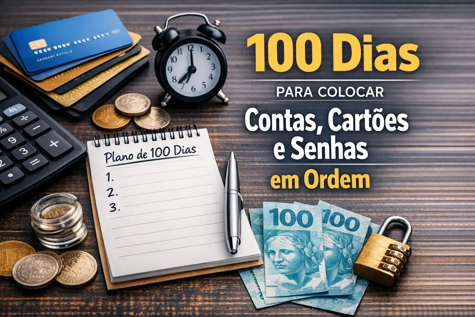 Planejamento financeiro com 100 dias de organização para brasileiros 2026