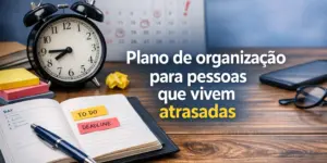 Plano de organização em um planner com foco em educação financeira 2026