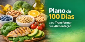 Prato saudável com frango grelhado, espinafre, quinoa e abacate promovendo educação financeira alimentar